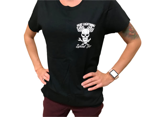 HLSS Ladies Black Murrica Flag T-Shirt