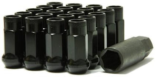 Wheel Mate Muteki SR48 Open End Lug Nuts - Black 12x1.5 48mm Set of 20